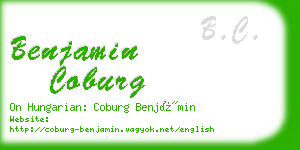 benjamin coburg business card